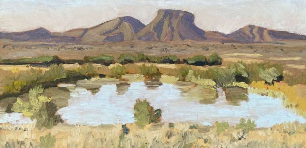 Toor Kop near Aberdeen, oil painting by Tracy Algar